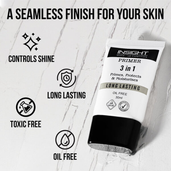 "Insight 3 in 1 Long Lasting Primer – Protects, Moisturizes & Oil-Free"