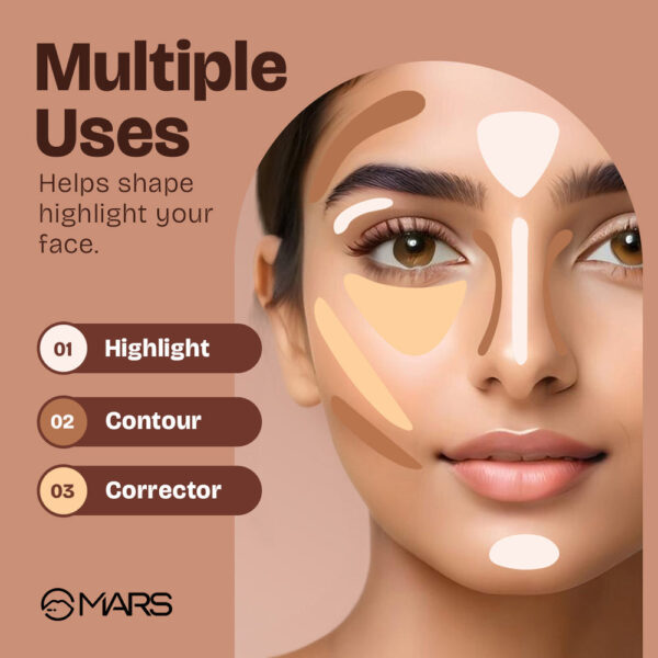 Mars Concealer Liquid Concealer – Full coverage formula for flawless, radiant skin. Conceals blemishes, dark circles, and imperfections.