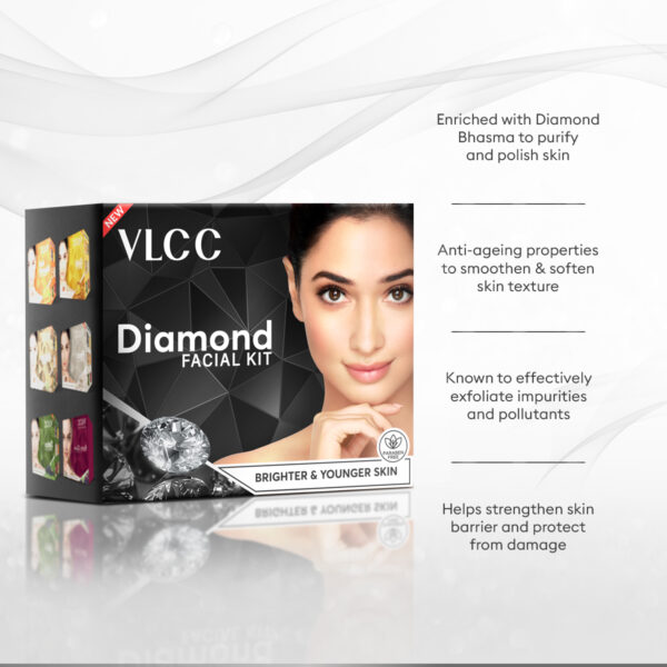 VLCC Diamond Facial Kit – Luxury Facial Treatment for Radiant, Glowing Skin