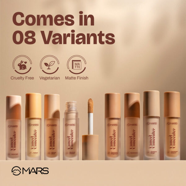 Mars Concealer Liquid Concealer – Full coverage formula for flawless, radiant skin. Conceals blemishes, dark circles, and imperfections.