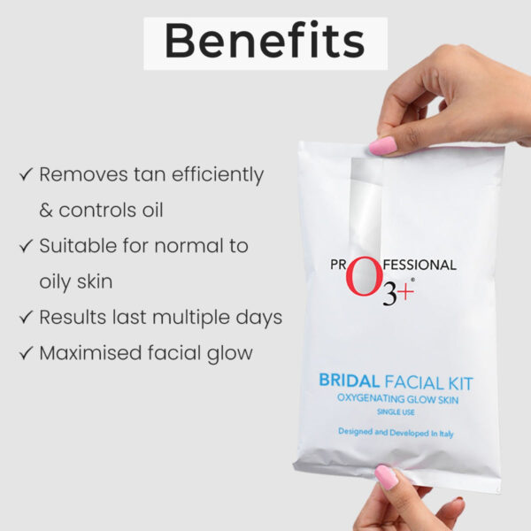 O3+ Bridal Facial Kit Oxygenating Glow Skin for Acne. Pre-wedding skincare for clear, radiant skin.