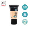 Maybelline Fit Me Matte+Poreless Foundation Bottle with SPF 22, showing smooth and shine-free coverage.