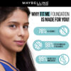 Maybelline Fit Me Matte+Poreless Foundation Bottle with SPF 22, showing smooth and shine-free coverage.