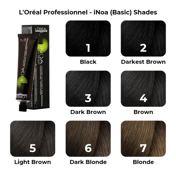 "Inoa Professional No Ammonia Hair Color Cream Tube - Vibrant, long-lasting hair color with gentle, nourishing care"