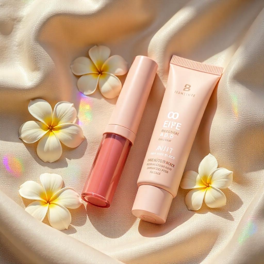 Flatlay of budget-friendly Indian makeup products that offer luxury performance